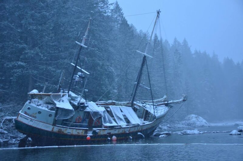 Cortes island's most famous grounding