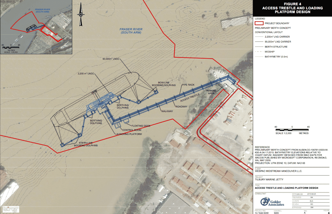 Access Trestle And Loading Platform Design from WesPac Tilbury Marine Jetty Project Project Description CEAA Summary