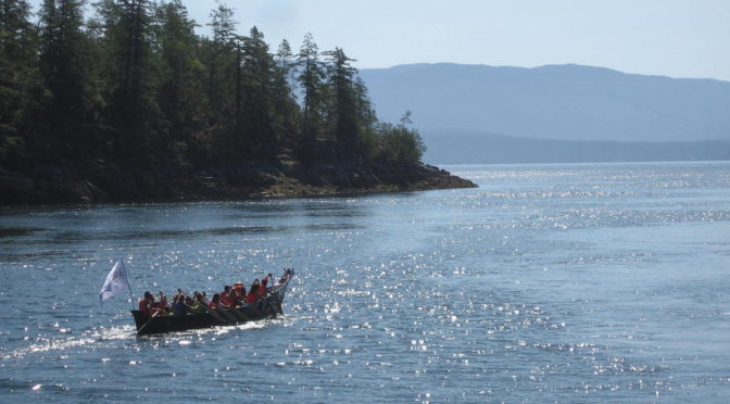 Tl’emtl’ems leaving Squirrel Cove - Roy L Hales photo
