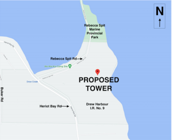 SRD opposed to proposed cell phone tower on Quadra Island