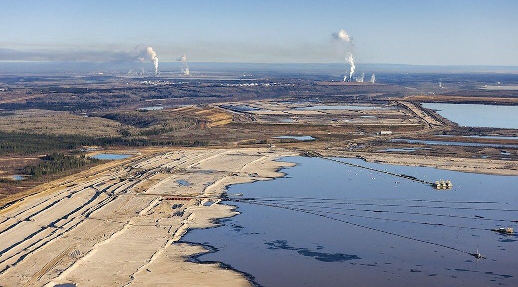 Tailing pond in the Alberta oilsands