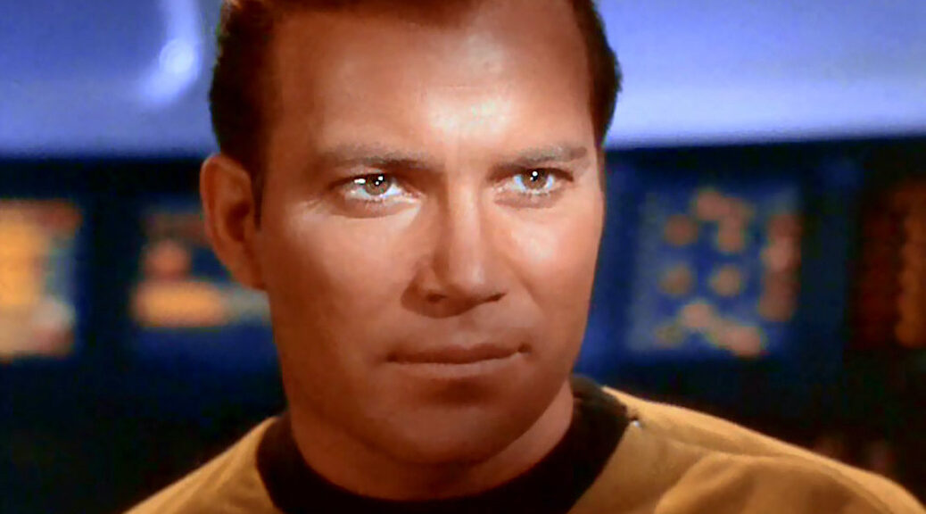 William Shatner dressed as Captain James T Kirk