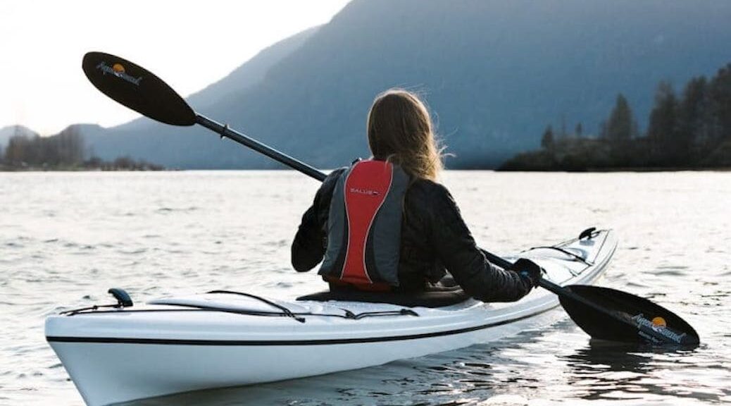 woman in a kayak