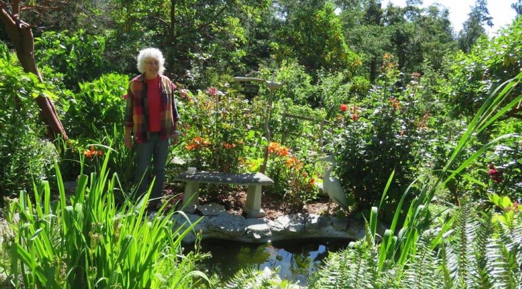 woman standing in the garden