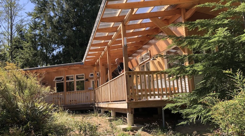 Looking at the railings and porch of a long wooden rancher