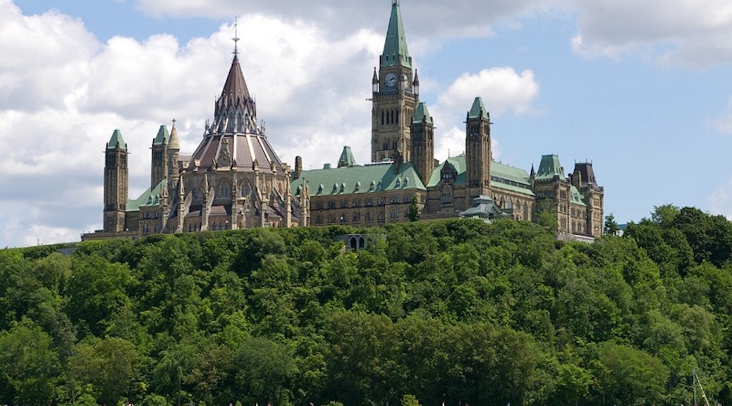 Looking across the Ottawa River to parliament