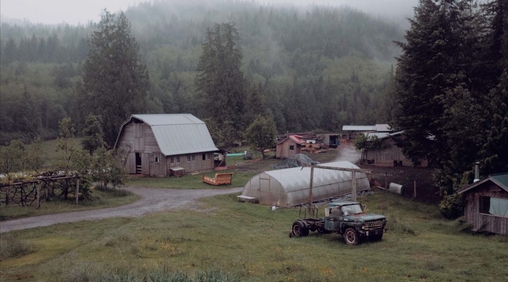 Aerial view of builings at Blue Jay Lake Farm
