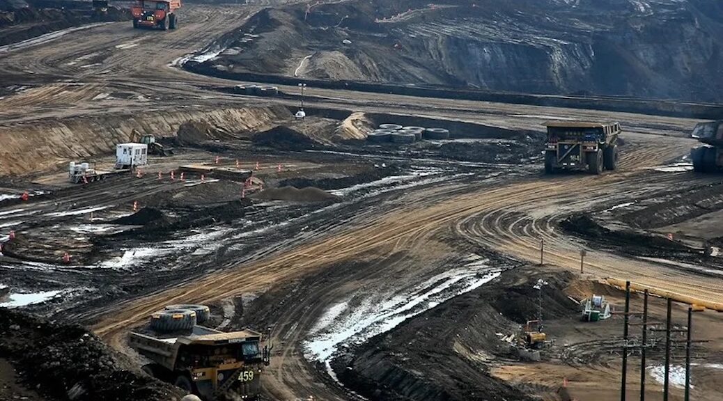 Mining the oil sands