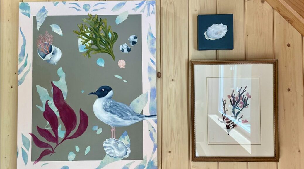 Three of the paintings from the studio tour 23