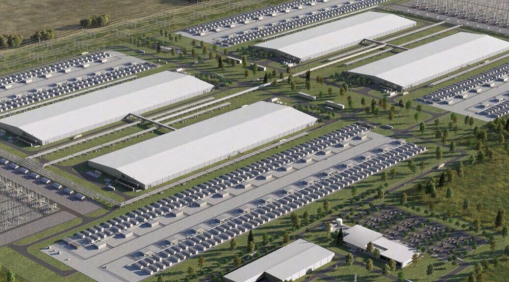 drawing of proposed AI data centre